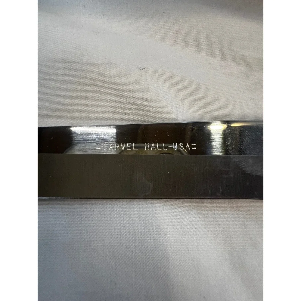 Carvel Hall Carving Knife Vintage USA Mid Century Modern Chrome Slicer 16 Inch
